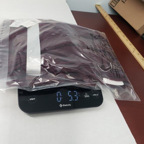 New York & Company 2 Piece Metallic Thread Scarf Gloves Set Burgundy Cable Knit - Picture 6 of 6